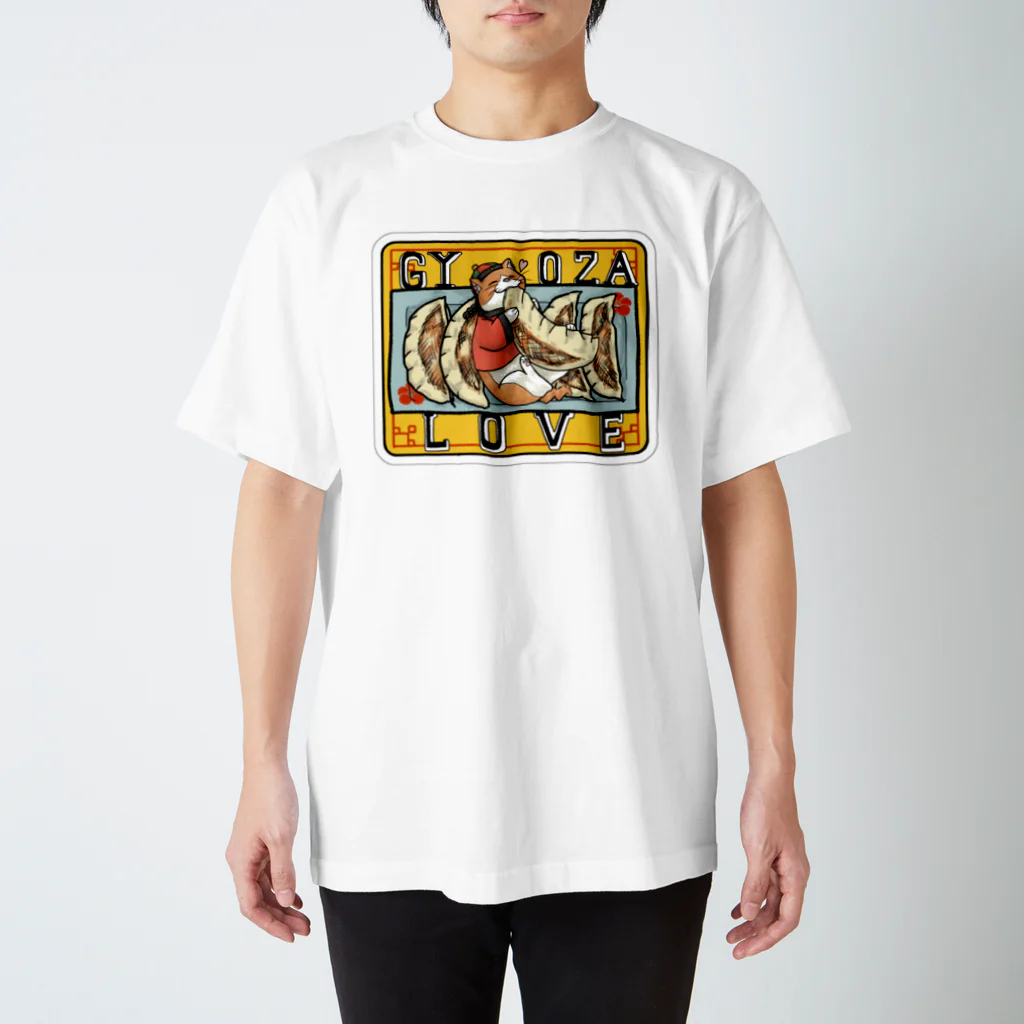 TSUBOshopの中華猫　餃子LOVE Regular Fit T-Shirt