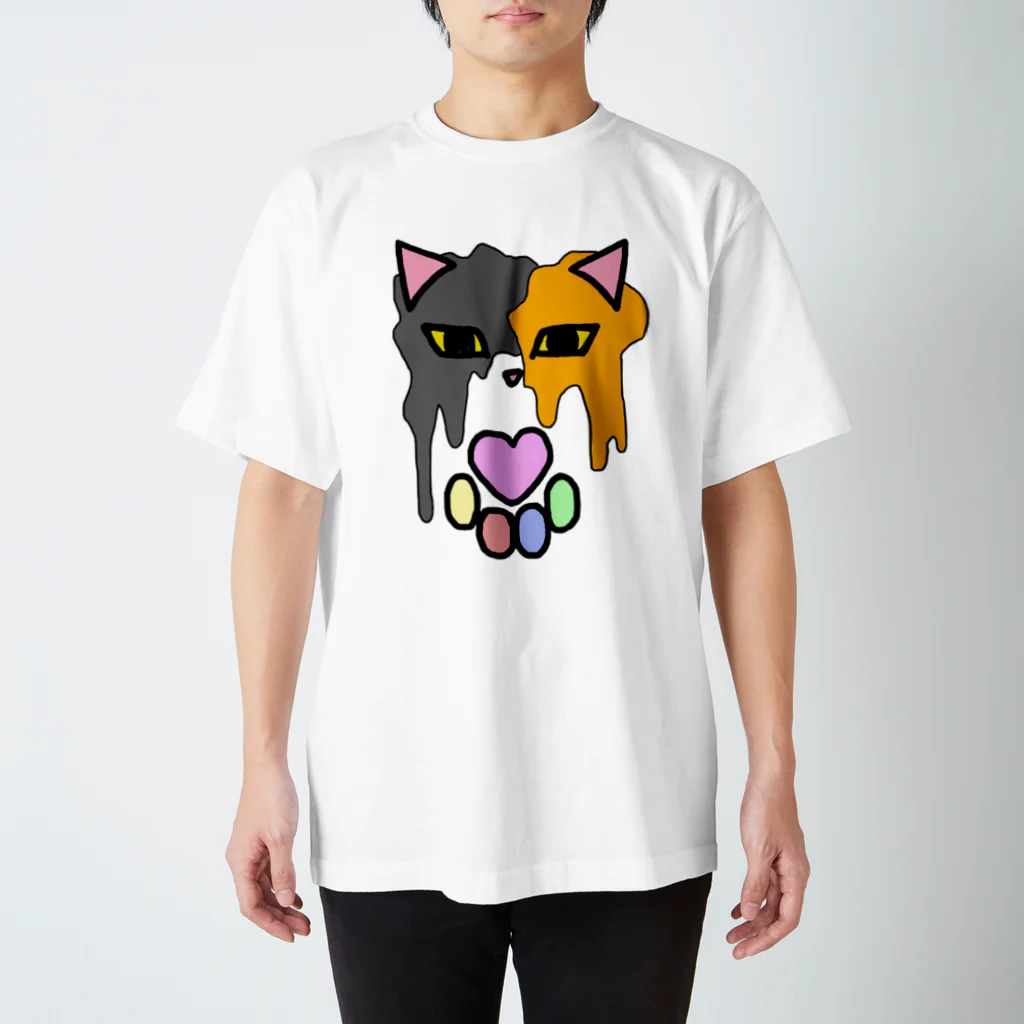 コーサのとろけた猫 スタンダードTシャツ