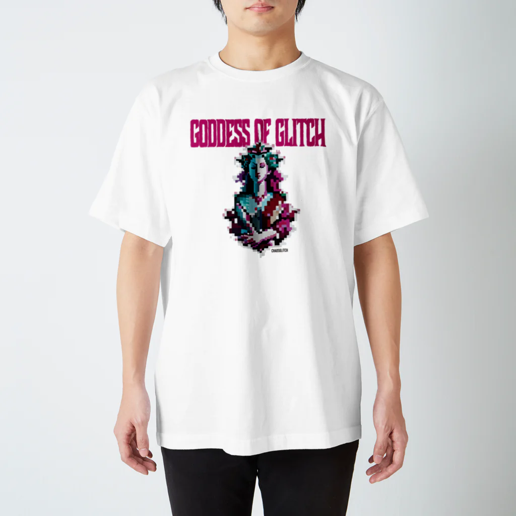 DirtyDirtyClanの［ChaosGlitch］goddess of glitch Regular Fit T-Shirt