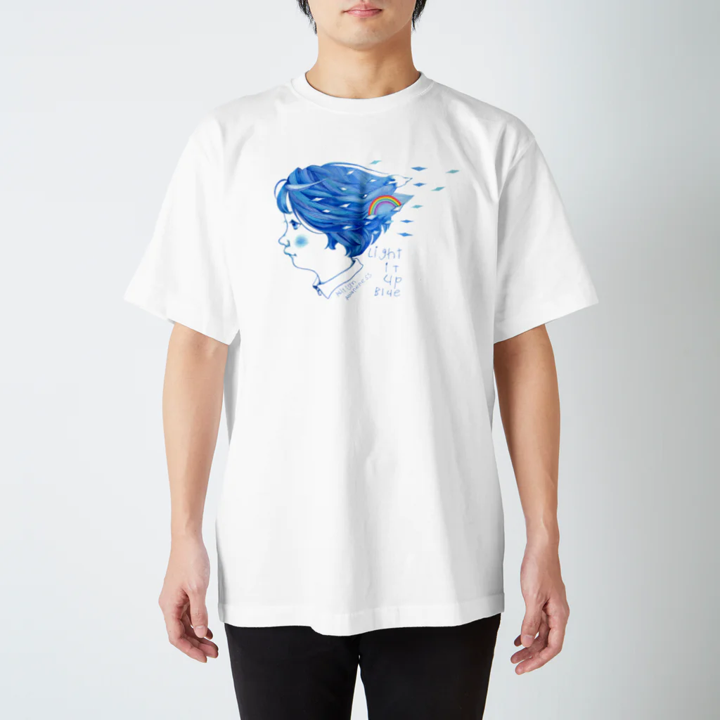 BonamiのLight it up Blue「すずちゃんの青い寝癖」ライトカラー Regular Fit T-Shirt