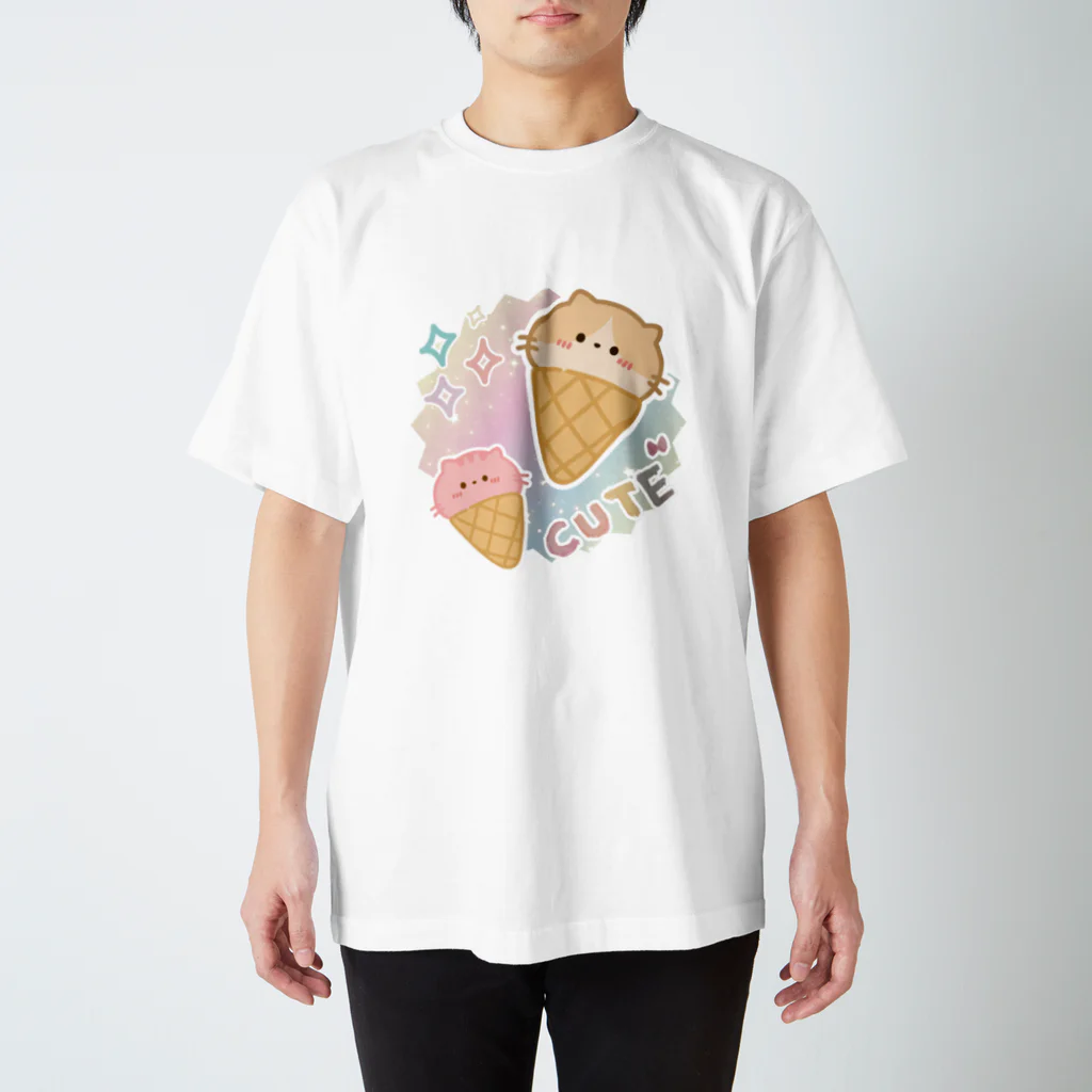 DODOMEKIのアイスクリームキャット Regular Fit T-Shirt