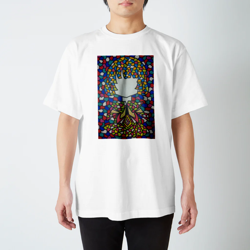 花色蓮人の開花モチーフの女の子 スタンダードTシャツ