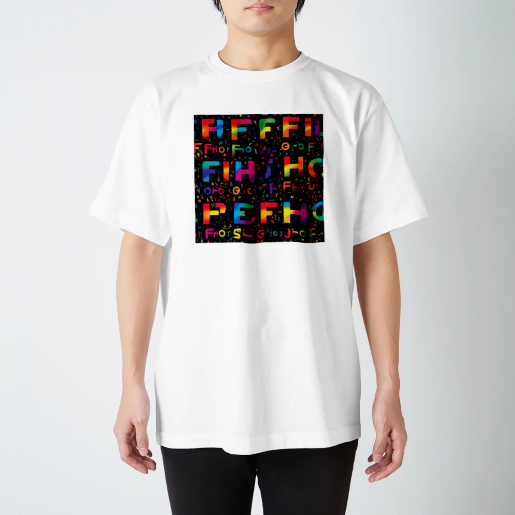 Happy　Rainbow　Flagのレインボーフラッグ スタンダードTシャツ