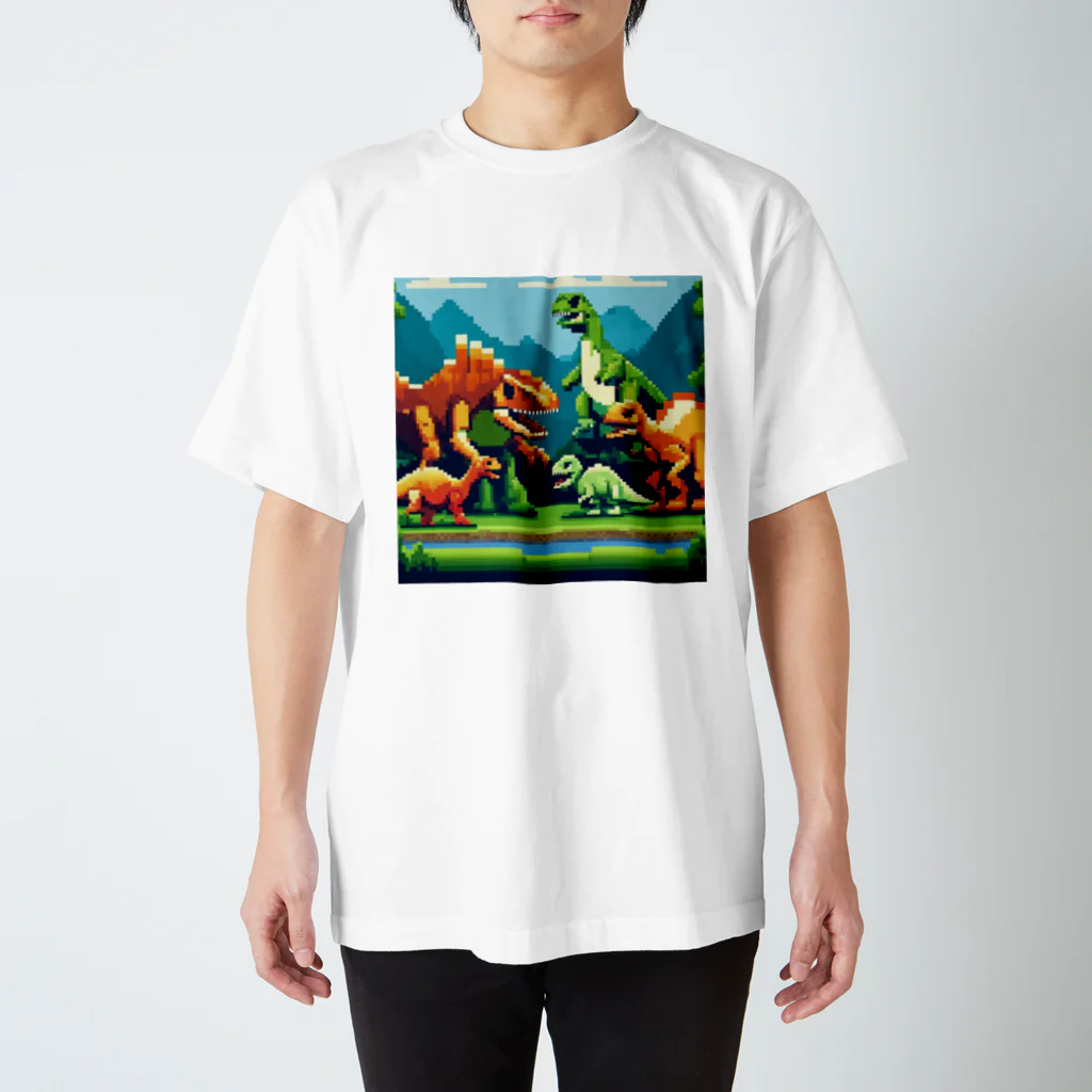 HIROMIROSHIROのキョウリュウ君の家族 Regular Fit T-Shirt