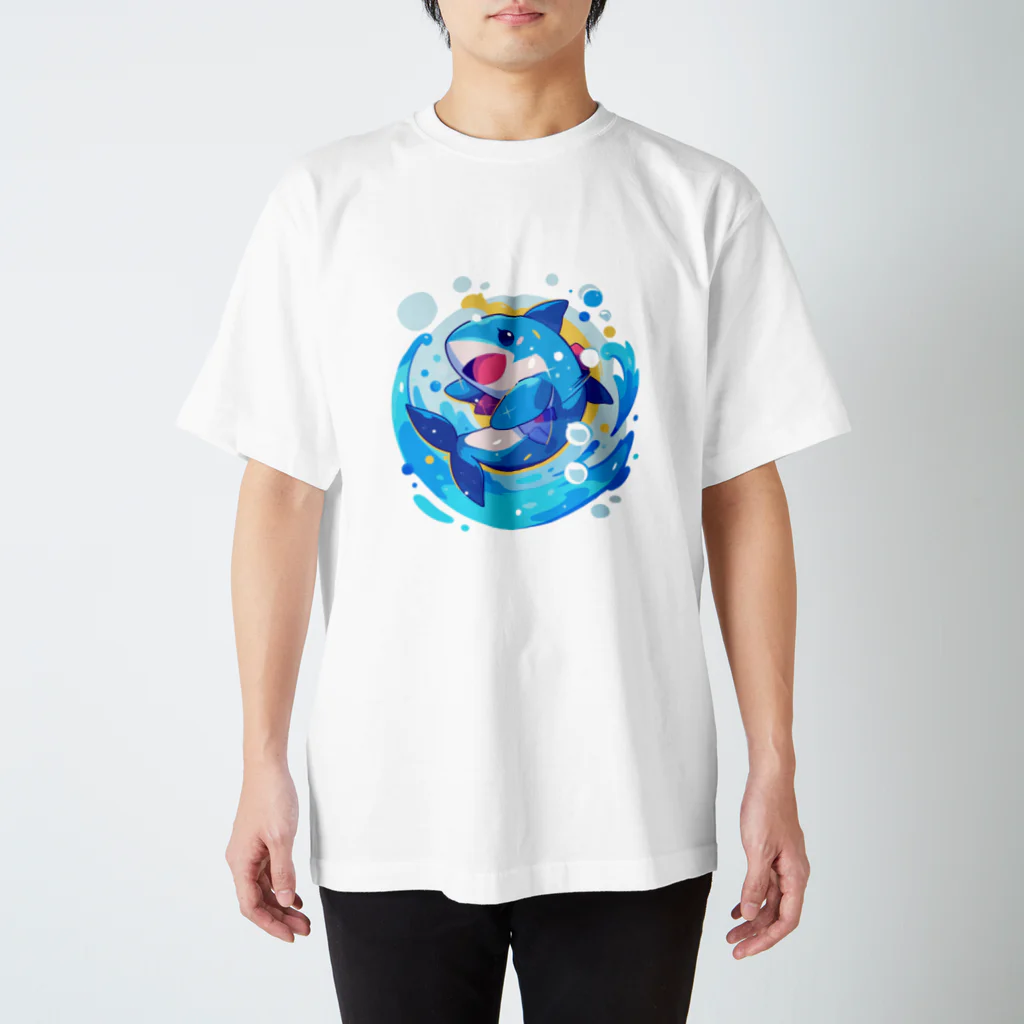 PIXELSのハッピーシャーク スタンダードTシャツ