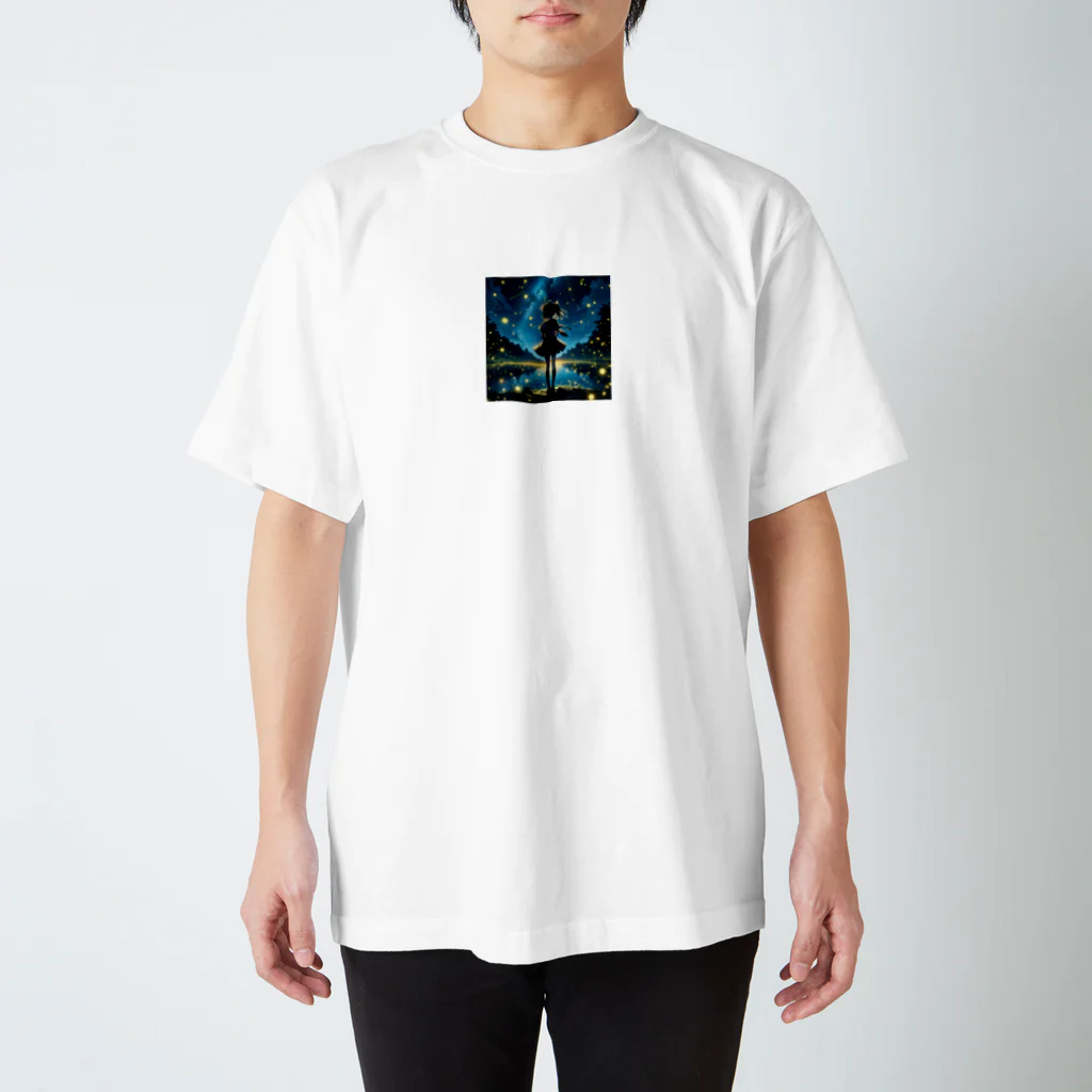 takoashiの湖畔のほとりの女子高生と蛍 Regular Fit T-Shirt