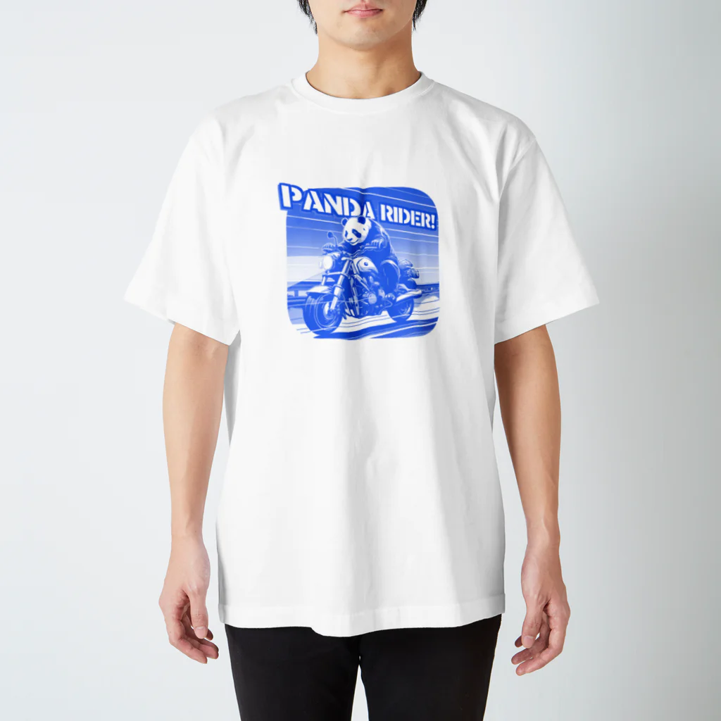 kazu_gのパンダライダー!(ブルー) Regular Fit T-Shirt
