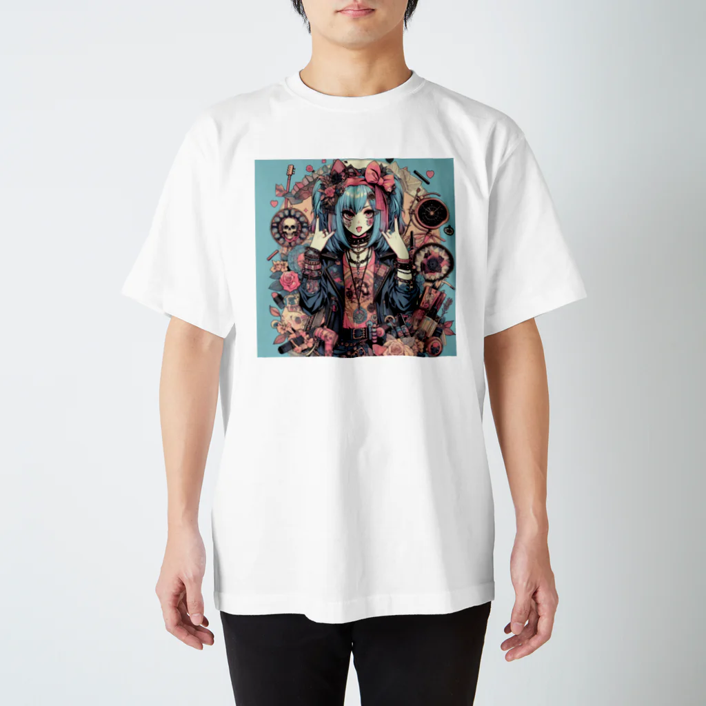 mokkongのパンク少女 スタンダードTシャツ