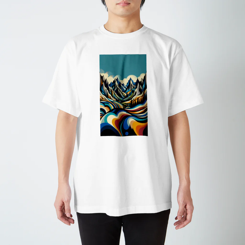 sukoyaの山脈のリズム Regular Fit T-Shirt