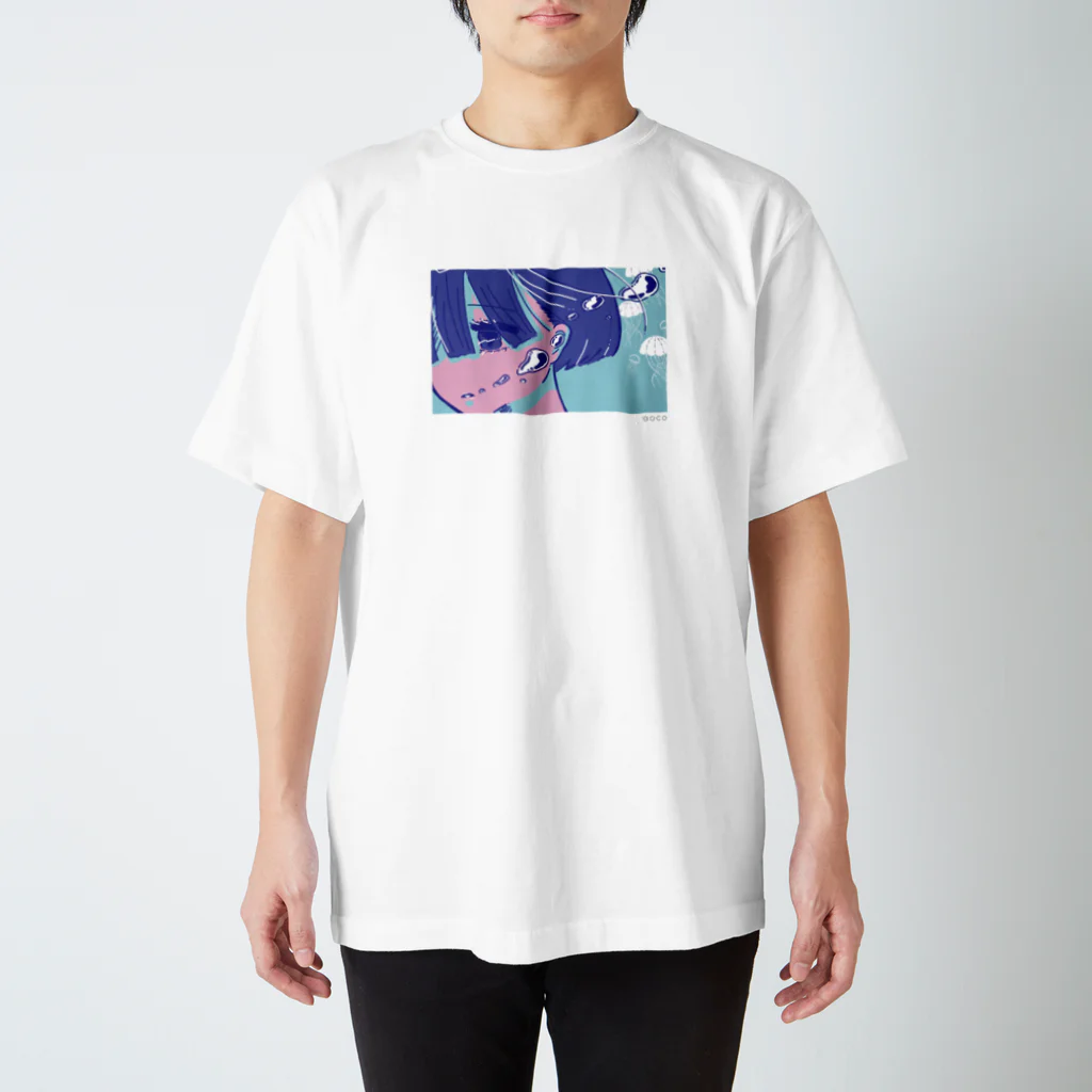 海月の街 aocoのクラゲと呼吸／スウェット スタンダードTシャツ