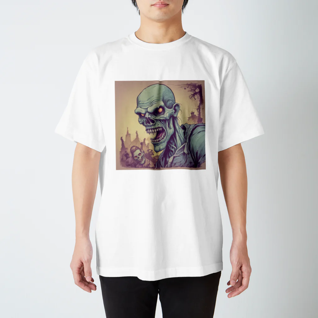 saitou1x4のホラー　ゾンビ１ スタンダードTシャツ