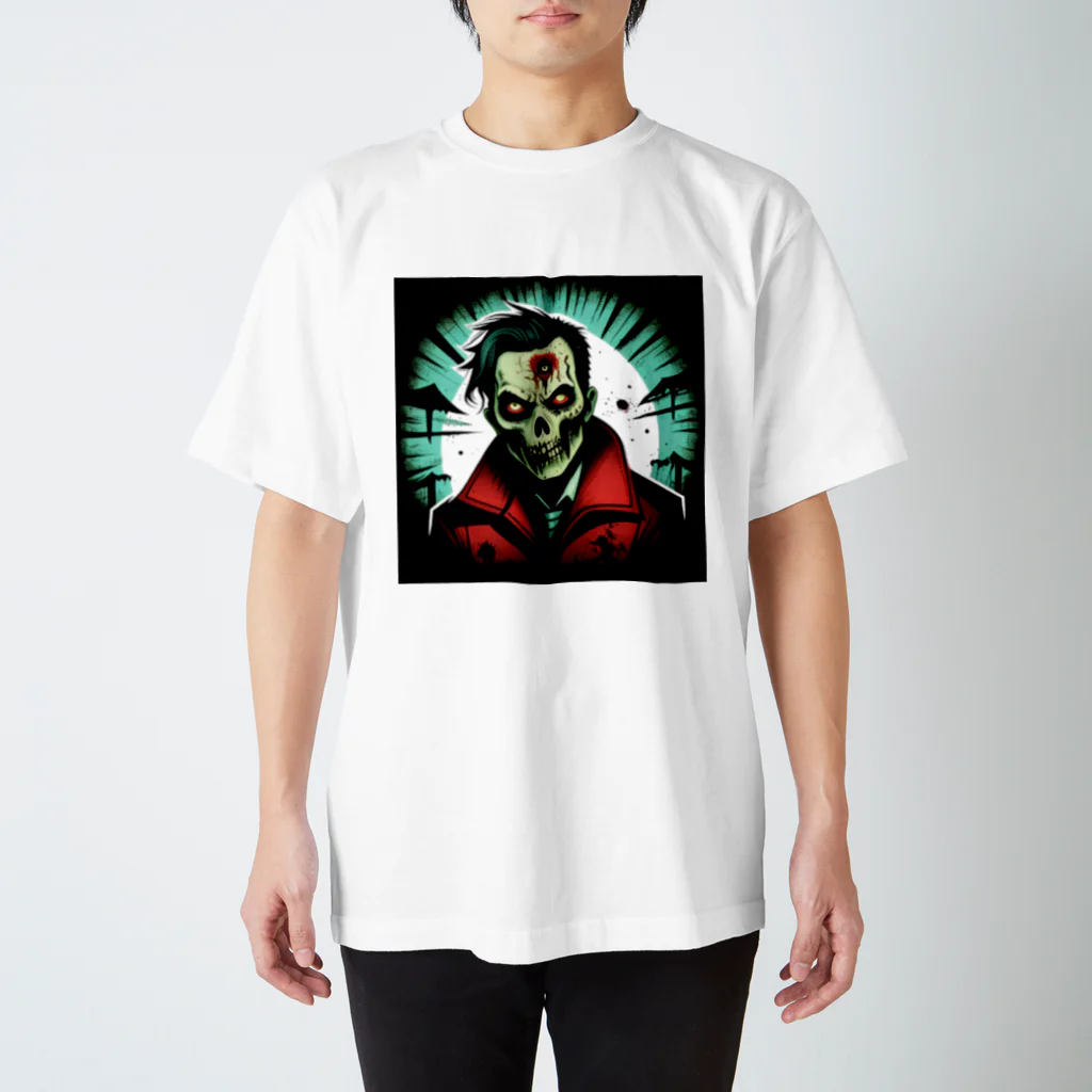 saitou1x4のホラー　ゾンビ６ スタンダードTシャツ