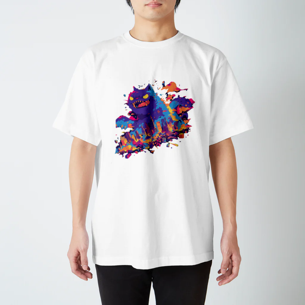 kyaffe4uのネコゴジラ Regular Fit T-Shirt