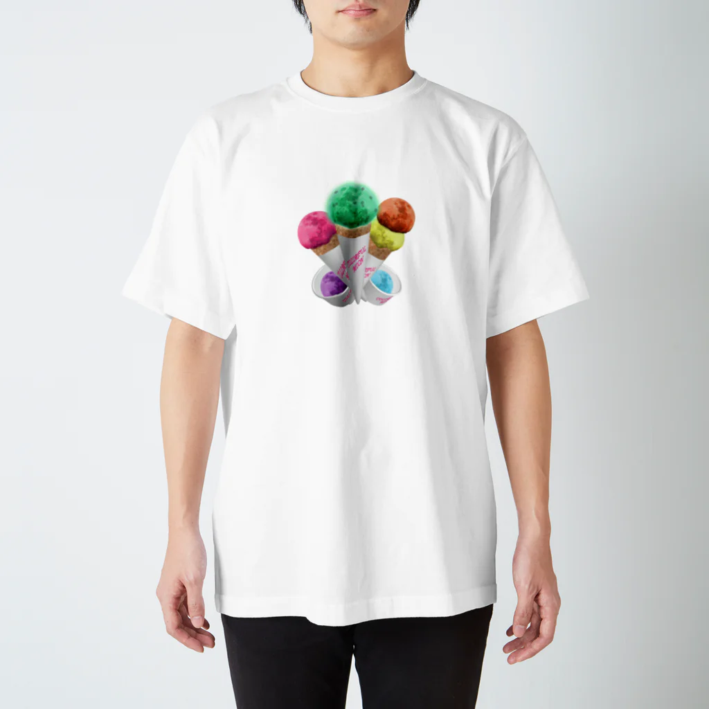 shimarch_mpの月のアイス COLORFUL MOON スタンダードTシャツ