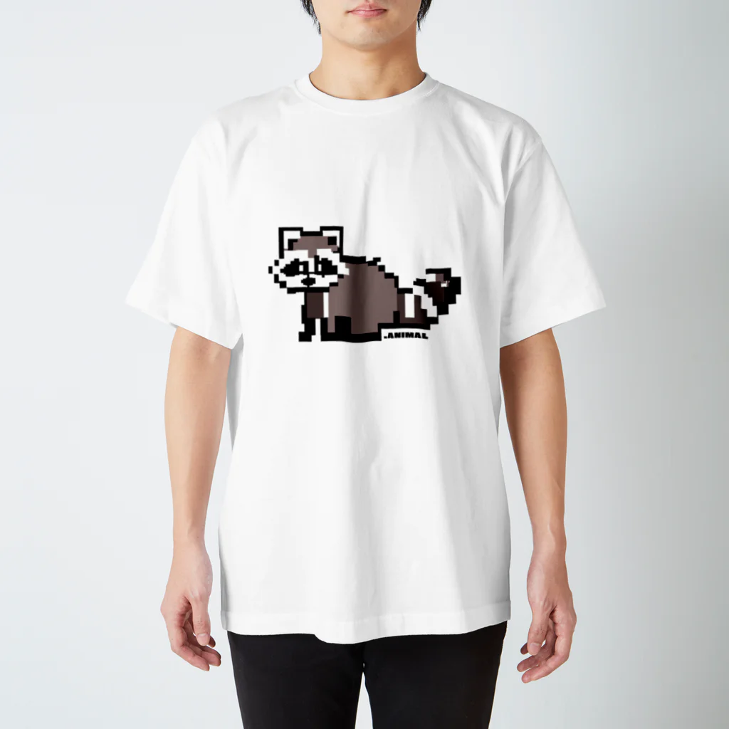 .ANIMALのドットアライグマ　 なんだ？ ver スタンダードTシャツ