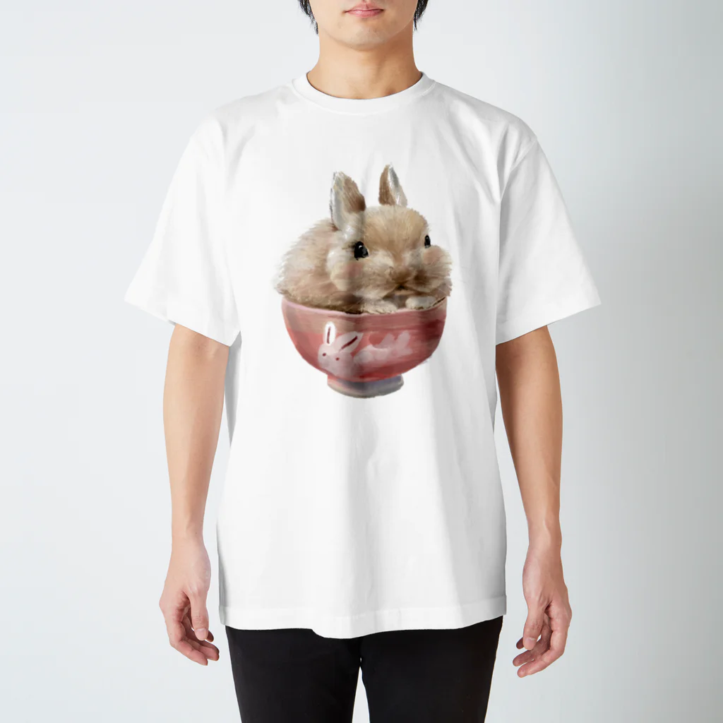 うさぎのうみちゃんねるショップのPets for You作品〜お茶わんうみ（赤ちゃんVer.） Regular Fit T-Shirt