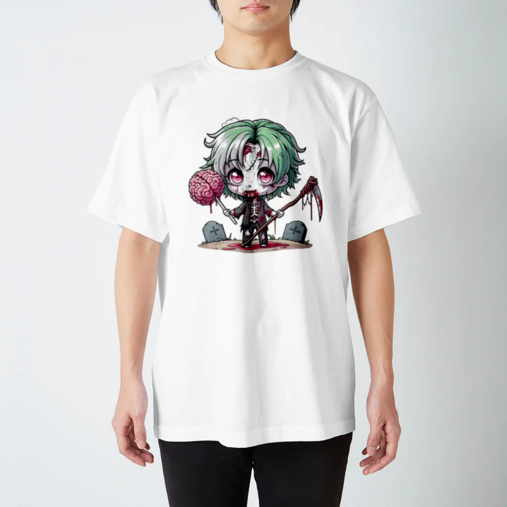 saitou1x4のホラー　ゾンビ８ スタンダードTシャツ