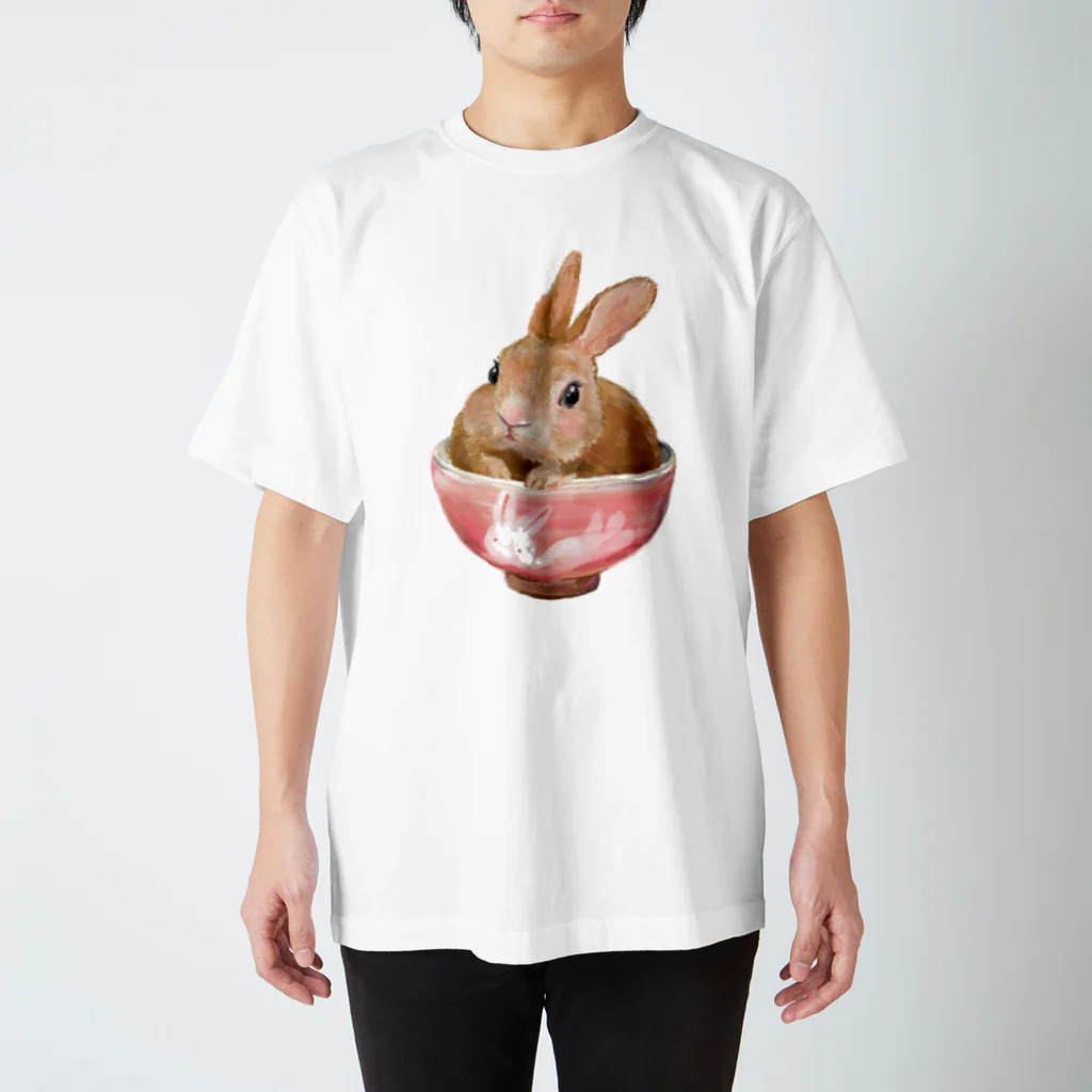 うさぎのうみちゃんねるショップのPets for You作品〜お茶わんうみ（おとなVer.） Regular Fit T-Shirt