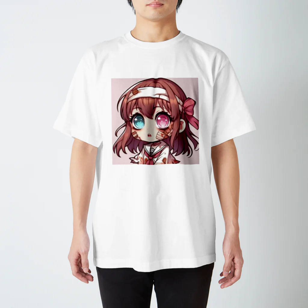 saitou1x4のホラー　ゾンビ１１ スタンダードTシャツ