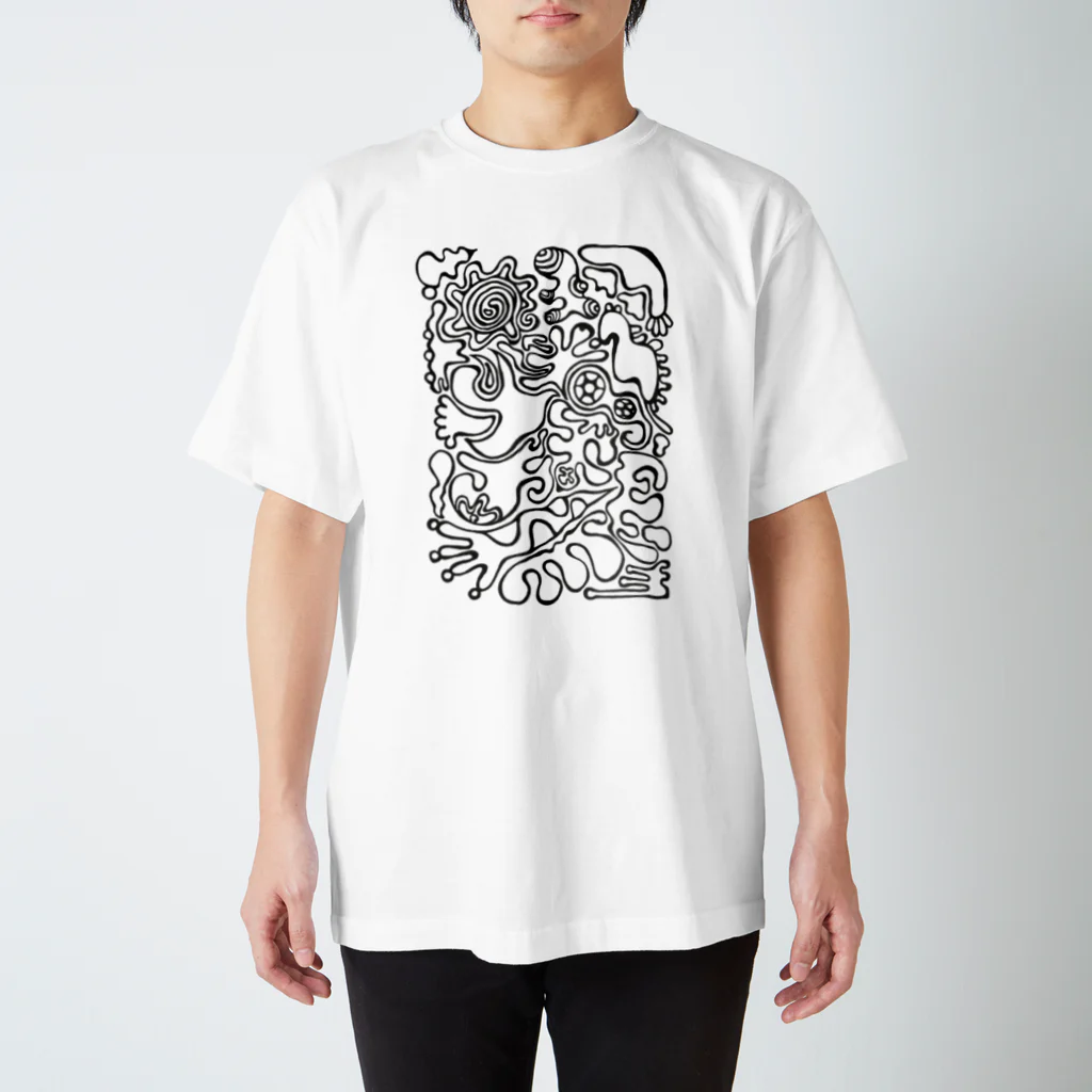 みちむちょARTのペン画の［イ］ Regular Fit T-Shirt