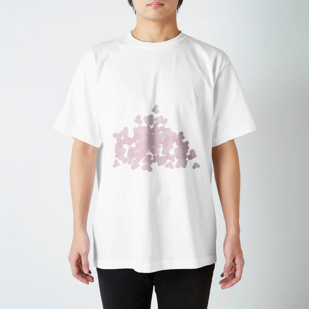 Drecome_Designの【積もったheart mark】百のハート♡飴霰(あめあられ) スタンダードTシャツ