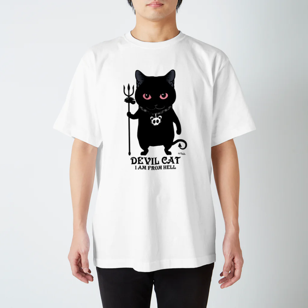 Moju（モジュー）の悪魔猫 Regular Fit T-Shirt