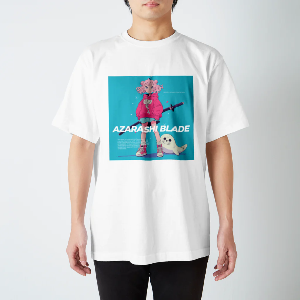 PIXELSのAZARASHI BLADE スタンダードTシャツ