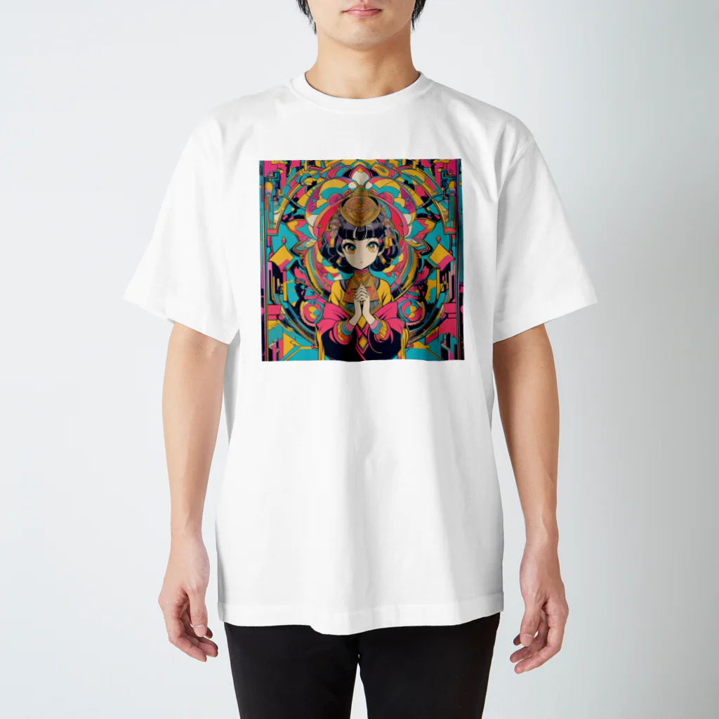 カピパーラ🐻のあなたの幸運を祈る女神♪開運ガール02♪ スタンダードTシャツ