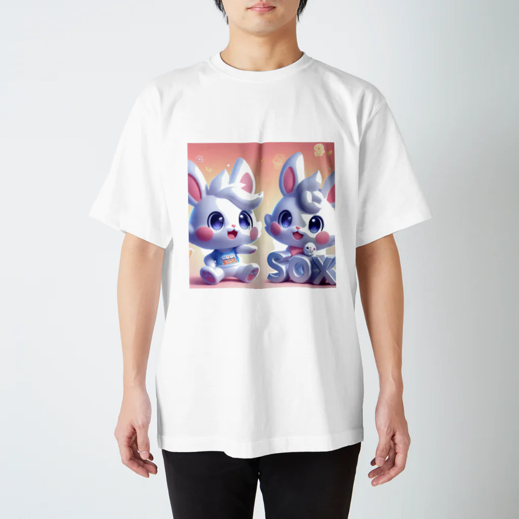 Bunny RingのSOXLくん and SOXちゃん Regular Fit T-Shirt