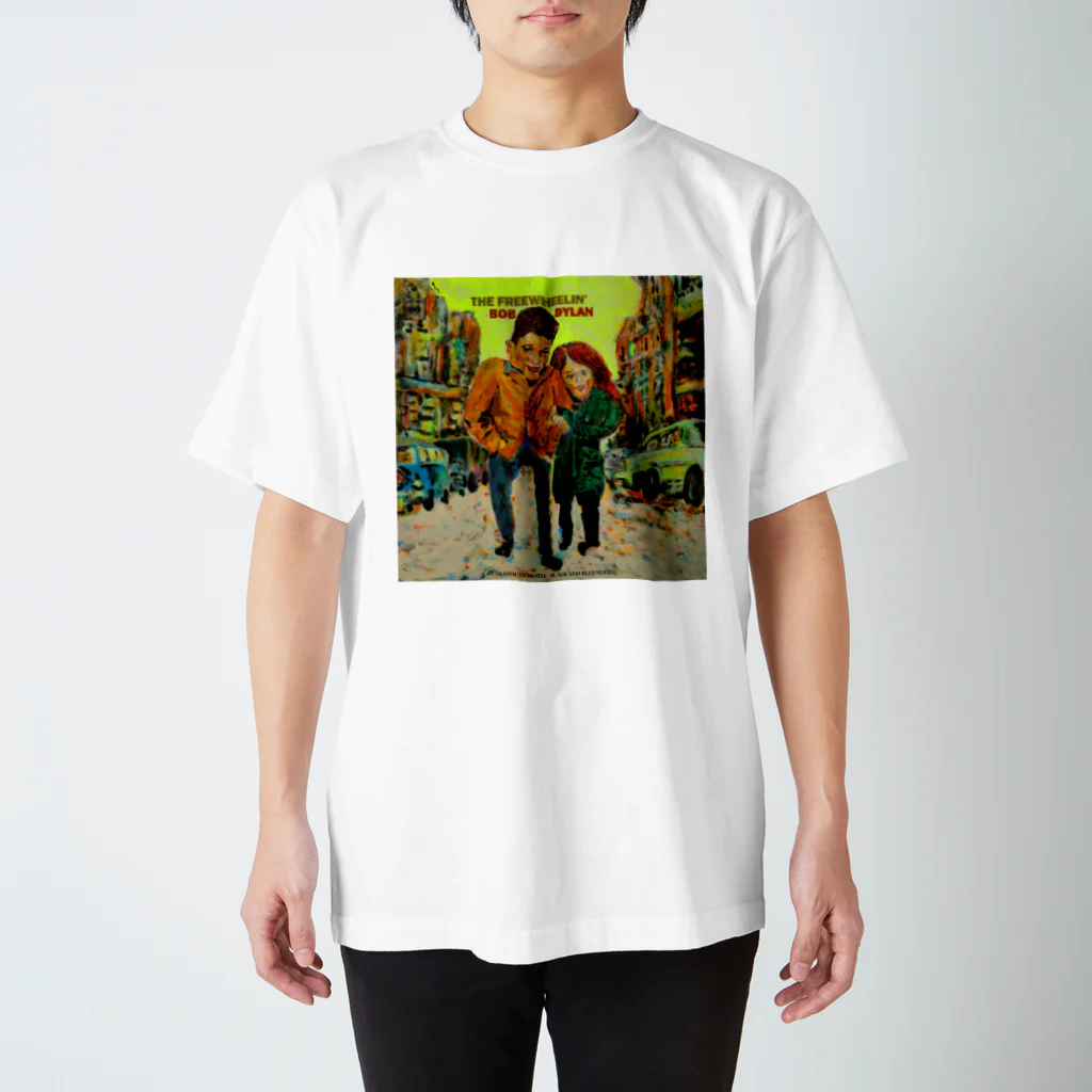 根本敬小売店（SUZURI店）のBOB DYLAN The Freewheelin スタンダードTシャツ