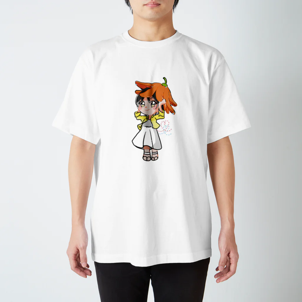 井尻晏菜オフィシャルショップのお花と女の子☺︎（井尻晏菜バースデーイベント） スタンダードTシャツ