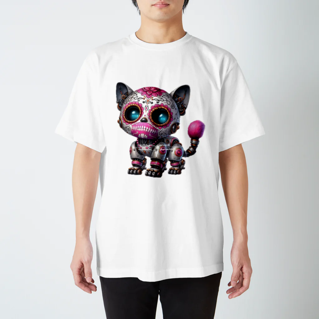 KVM｜kitten ＊ venetian-maskの仮面のロボット猫 ① スタンダードTシャツ