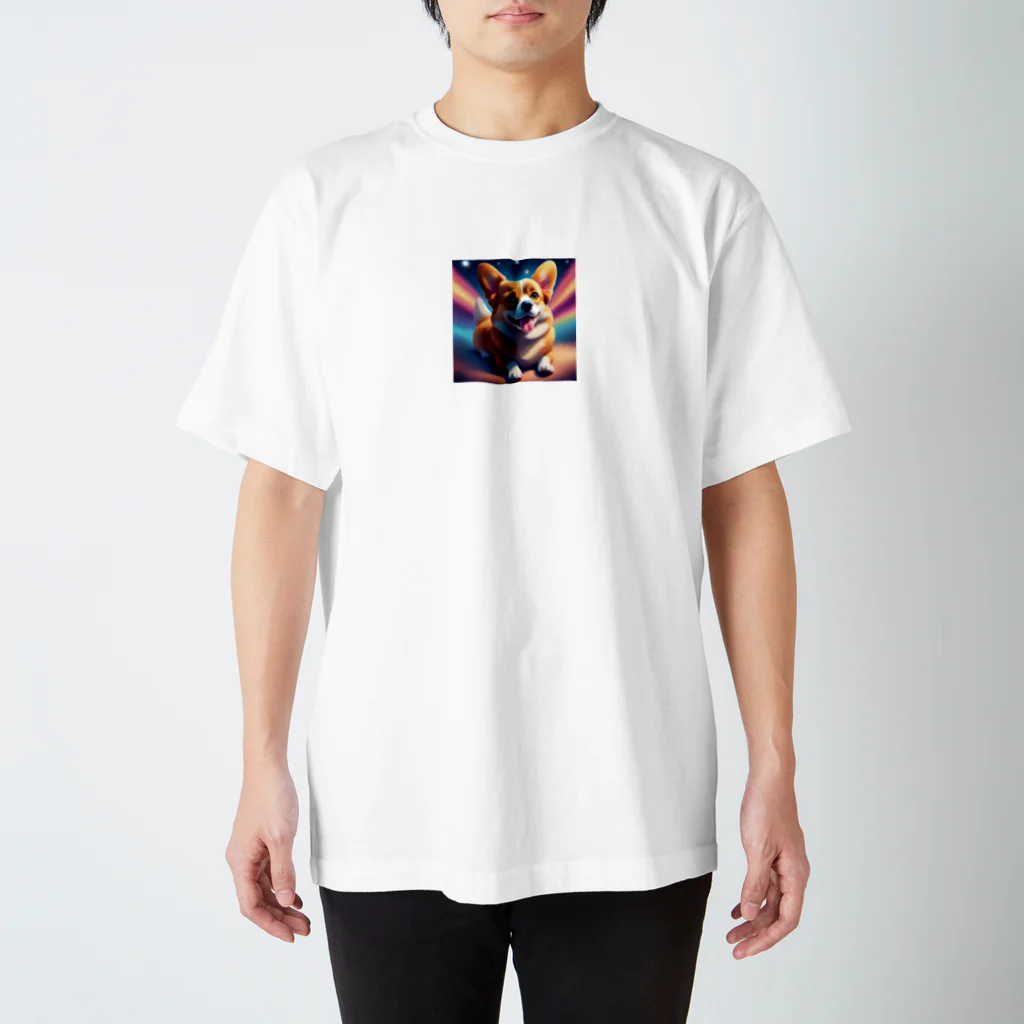 動物すきすきショップのかわいいコーギーのイラストグッズ Regular Fit T-Shirt