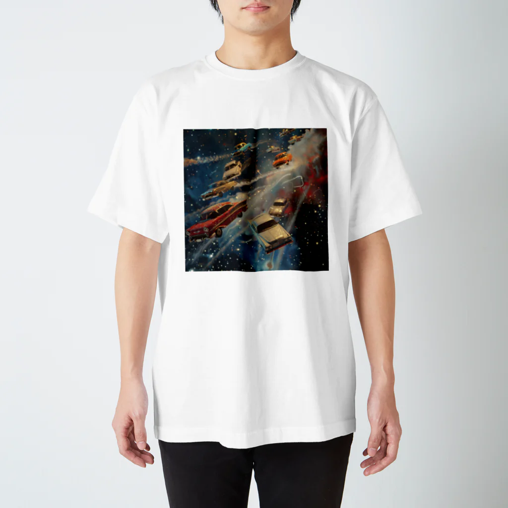 MistyStarkの宇宙を飛び交う車たち スタンダードTシャツ