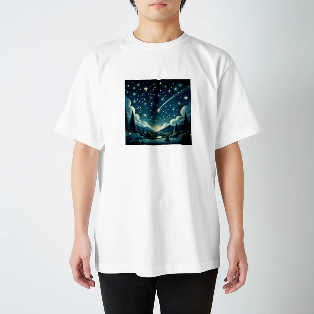 ほっこり絵音舎のほしのおともだち Regular Fit T-Shirt