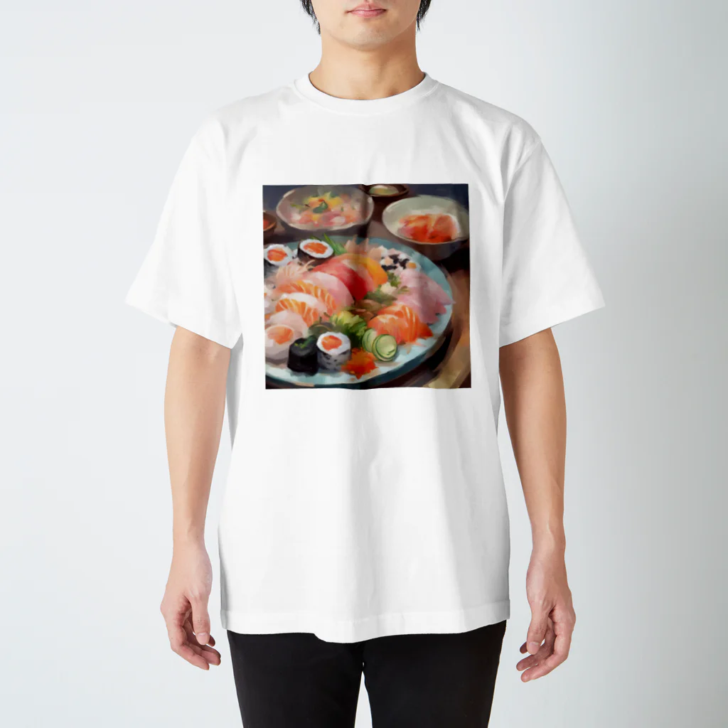 happiness_shopの美しい寿司の絵画 Regular Fit T-Shirt