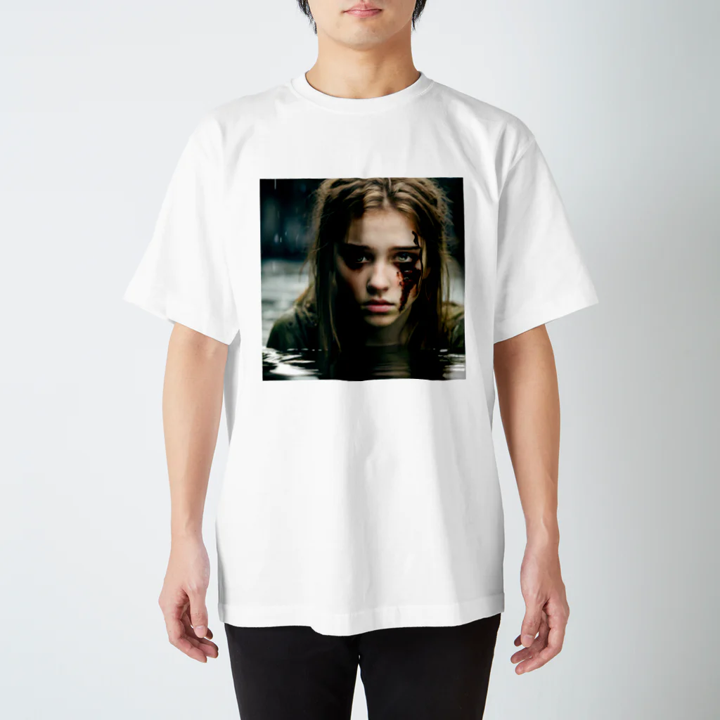 rikke shopの儚い少女 Regular Fit T-Shirt