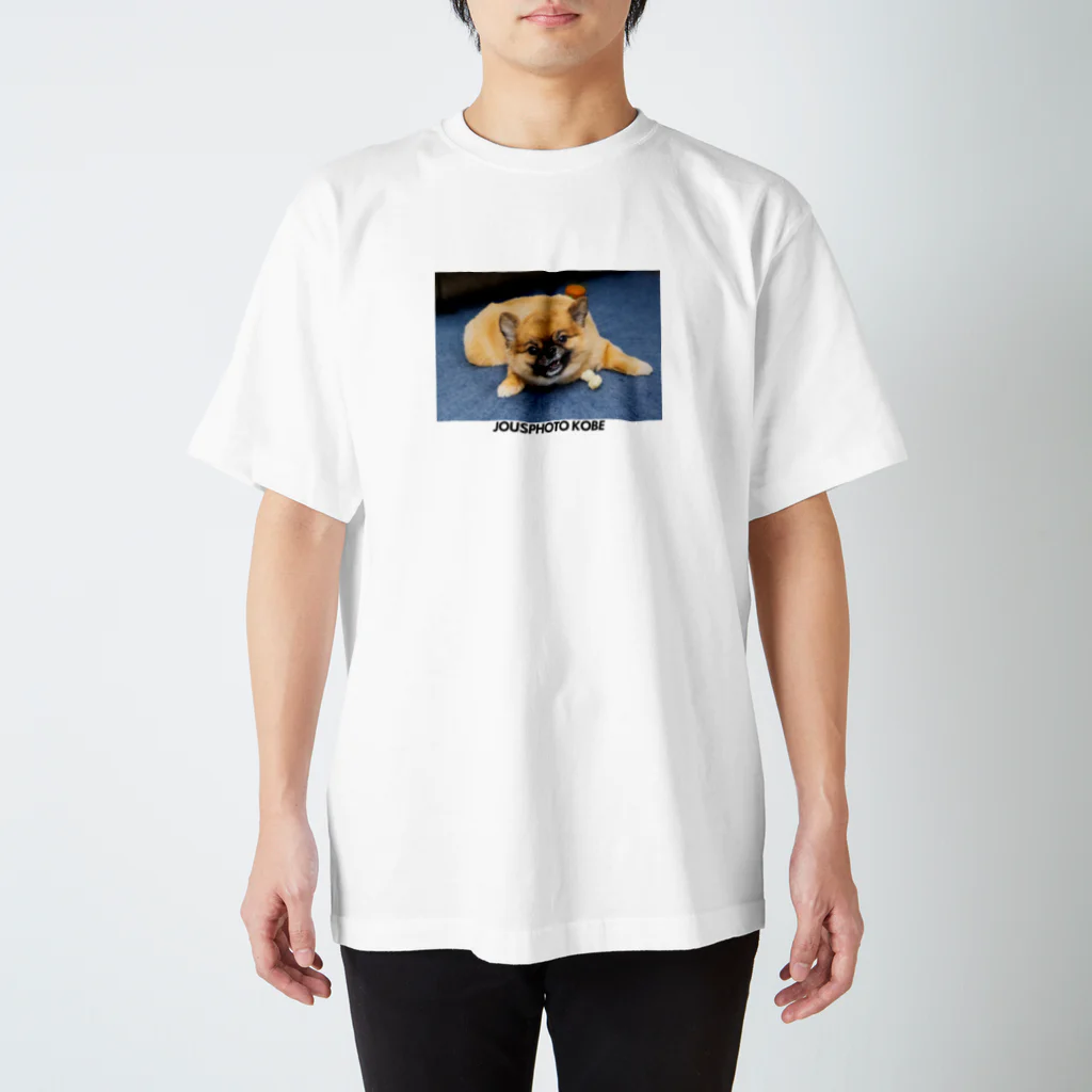 JOUSPHOTO KOBEのポムちゃん黒ロゴ Regular Fit T-Shirt