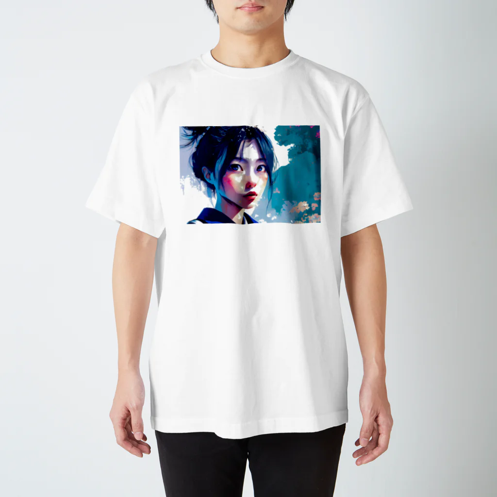 dou-douのblue girl Regular Fit T-Shirt