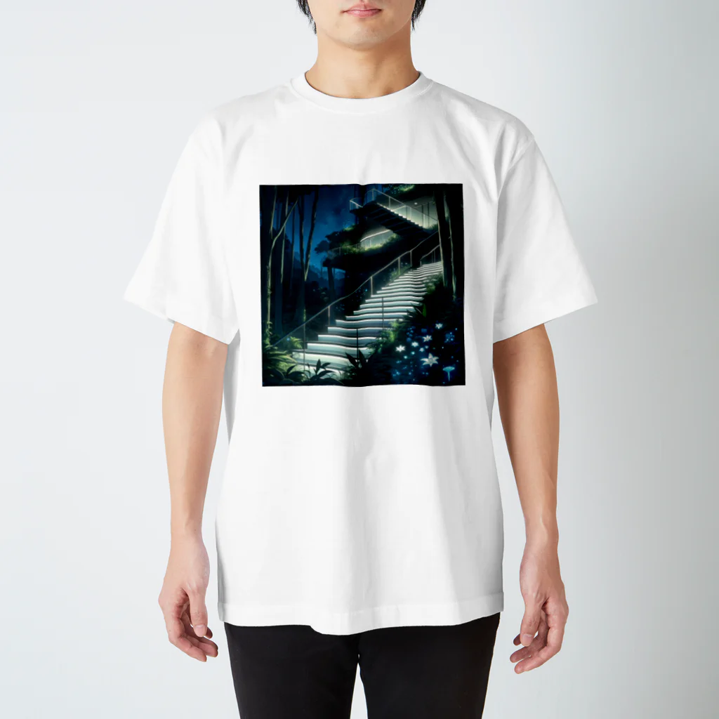 Irregular is beautifulのA Nighttime Journey through the Enchanted Forest スタンダードTシャツ