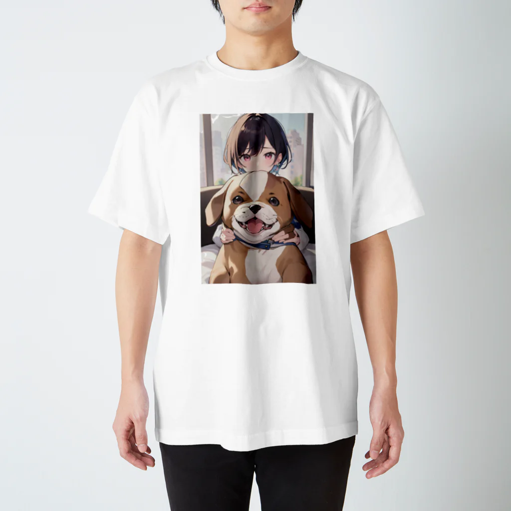 ヨシまあのぬいぐるみと女の子 Regular Fit T-Shirt