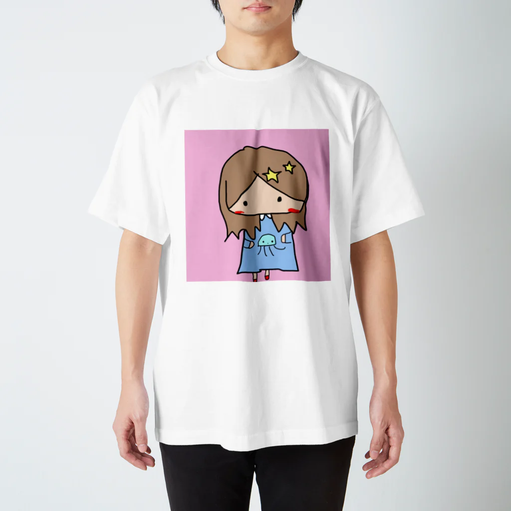 chiro&kuroの水族館好きな女の子 スタンダードTシャツ