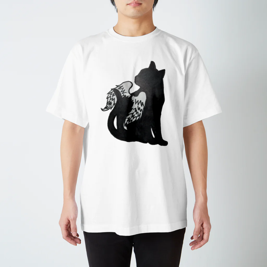 Capricious Catsの翼猫 Regular Fit T-Shirt