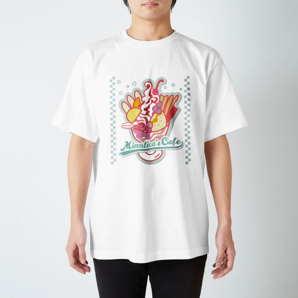 minoticaのMinotica's Cafe（Brick_tone） スタンダードTシャツ