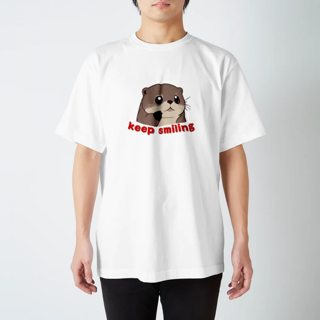 CuteOtter (Thai-japan) かわうそサイアム　英語/タイ語 のかわうそ　サイアム スタンダードTシャツ