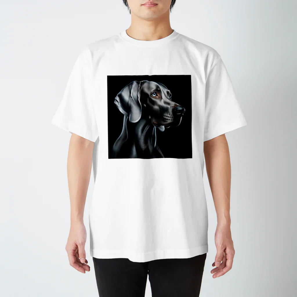 Ama'sのクールな黒ラブ Regular Fit T-Shirt