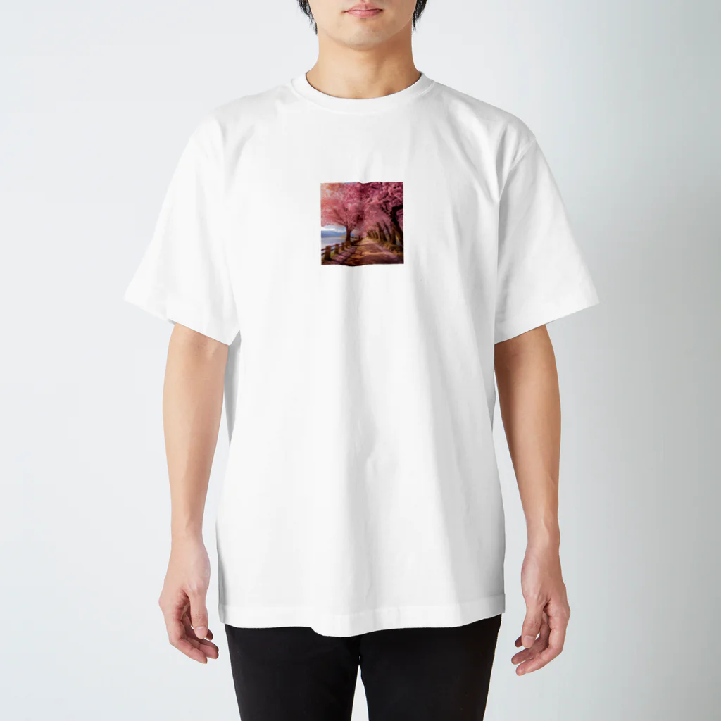 AQUAMETAVERSEの桜並木　なでしこ1478 スタンダードTシャツ