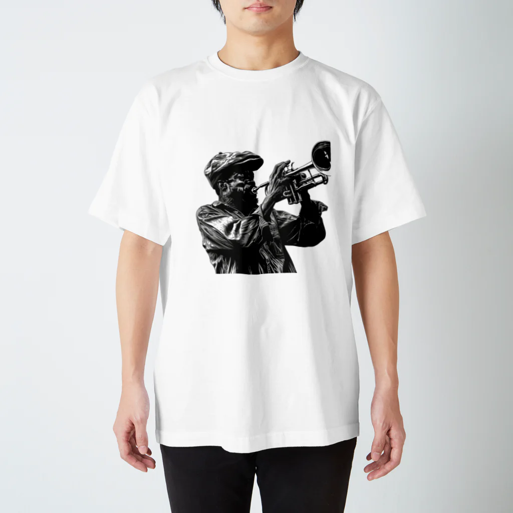 MistyStarkの黒人のトランぺッター Regular Fit T-Shirt