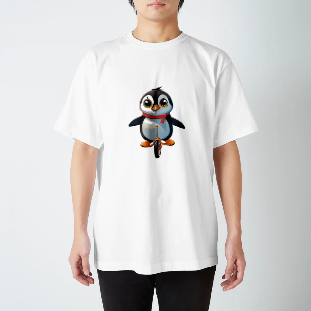 いろは物語のペンギンが一輪車に乗る！ Regular Fit T-Shirt