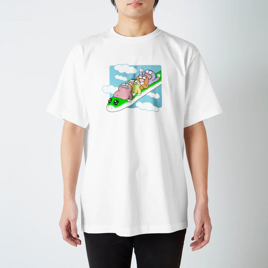 biskuのギャーー！！(ジェットコースター) スタンダードTシャツ